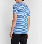 Schiesser - Helmut Striped Linen-Jersey T-Shirt - Blue