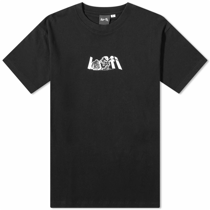 Photo: Lo-Fi Men's Stone Logo T-Shirt in Black