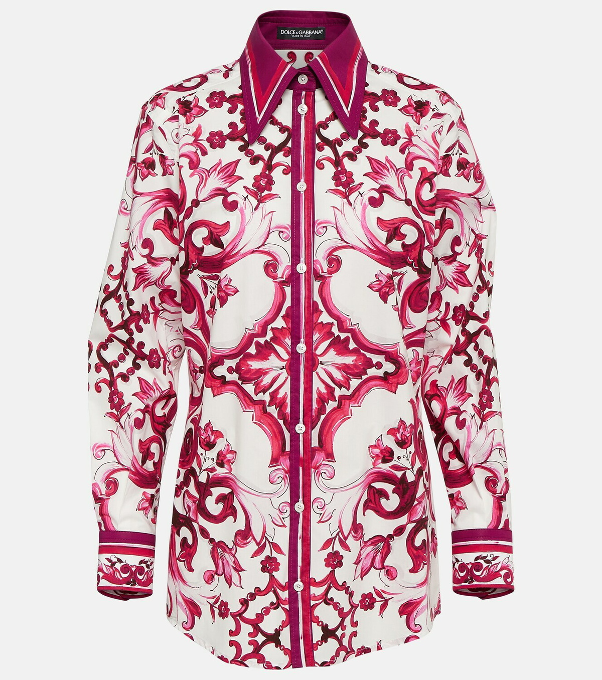 Dolce&Gabbana Majolica printed cotton poplin shirt