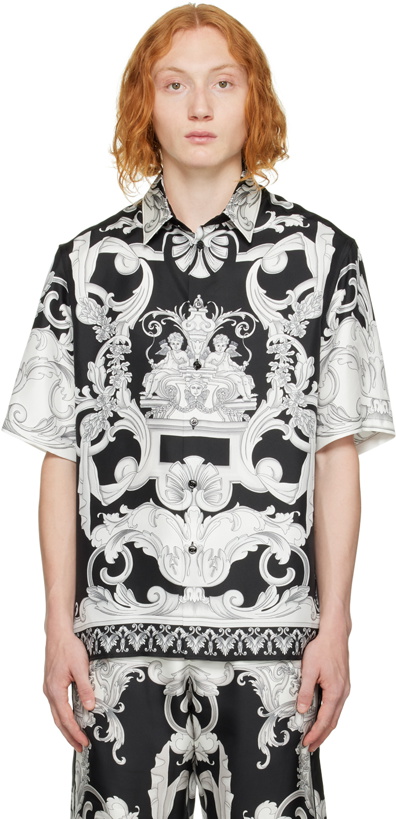 Photo: Versace Black & White Baroque Shirt