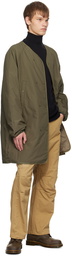 nanamica Khaki & Beige Reversible Down Coat