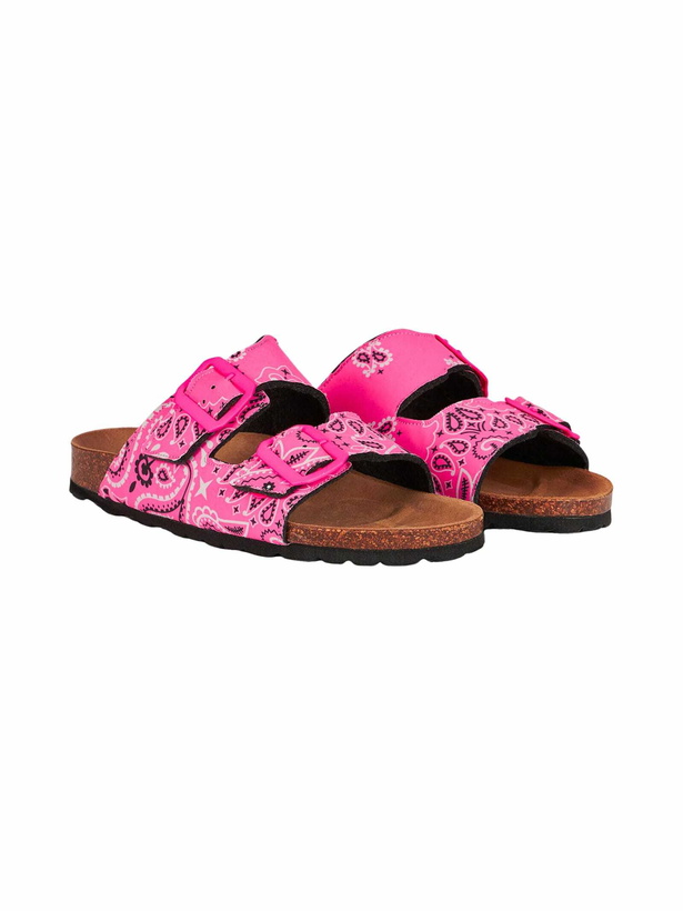 Photo: MC2 Saint Barth Woman Sandals With Pink Bandanna Print