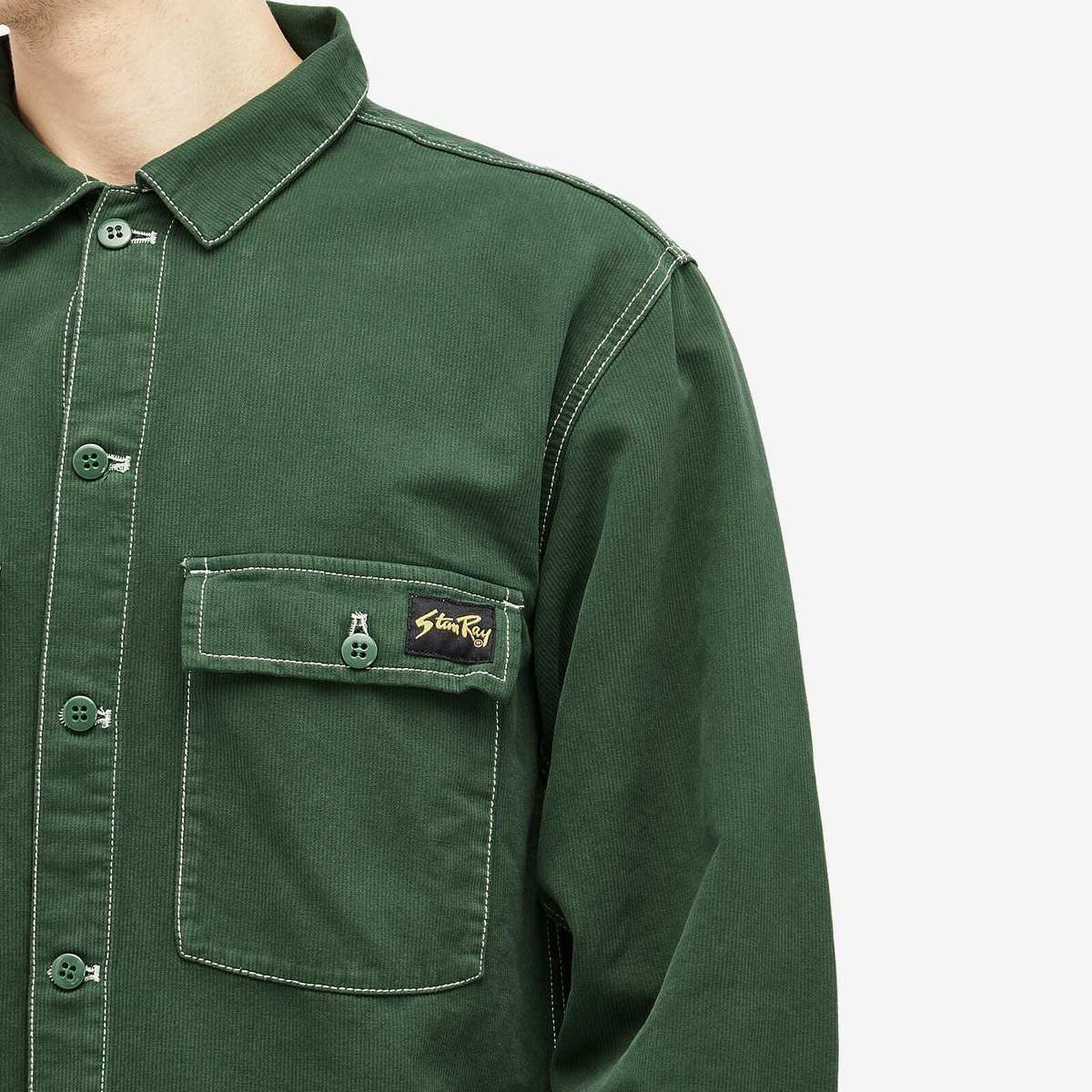 Stan Ray Men's CPO Overshirt in Racing Green Bedford Cord Stan Ray