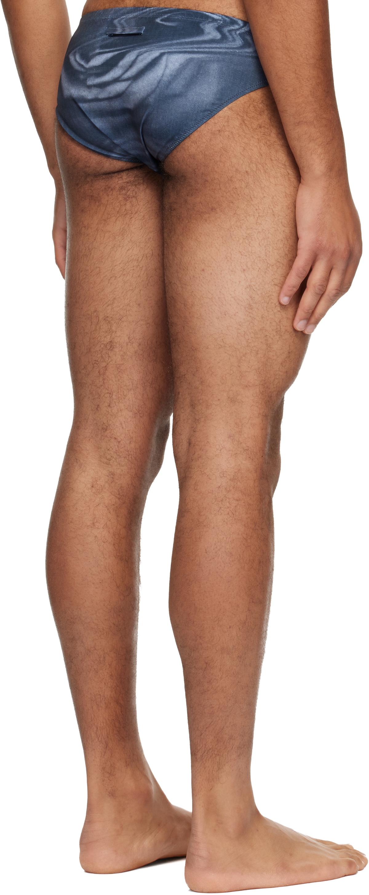 Jean Paul Gaultier Gray 'The Blurry Roses' Swim Briefs