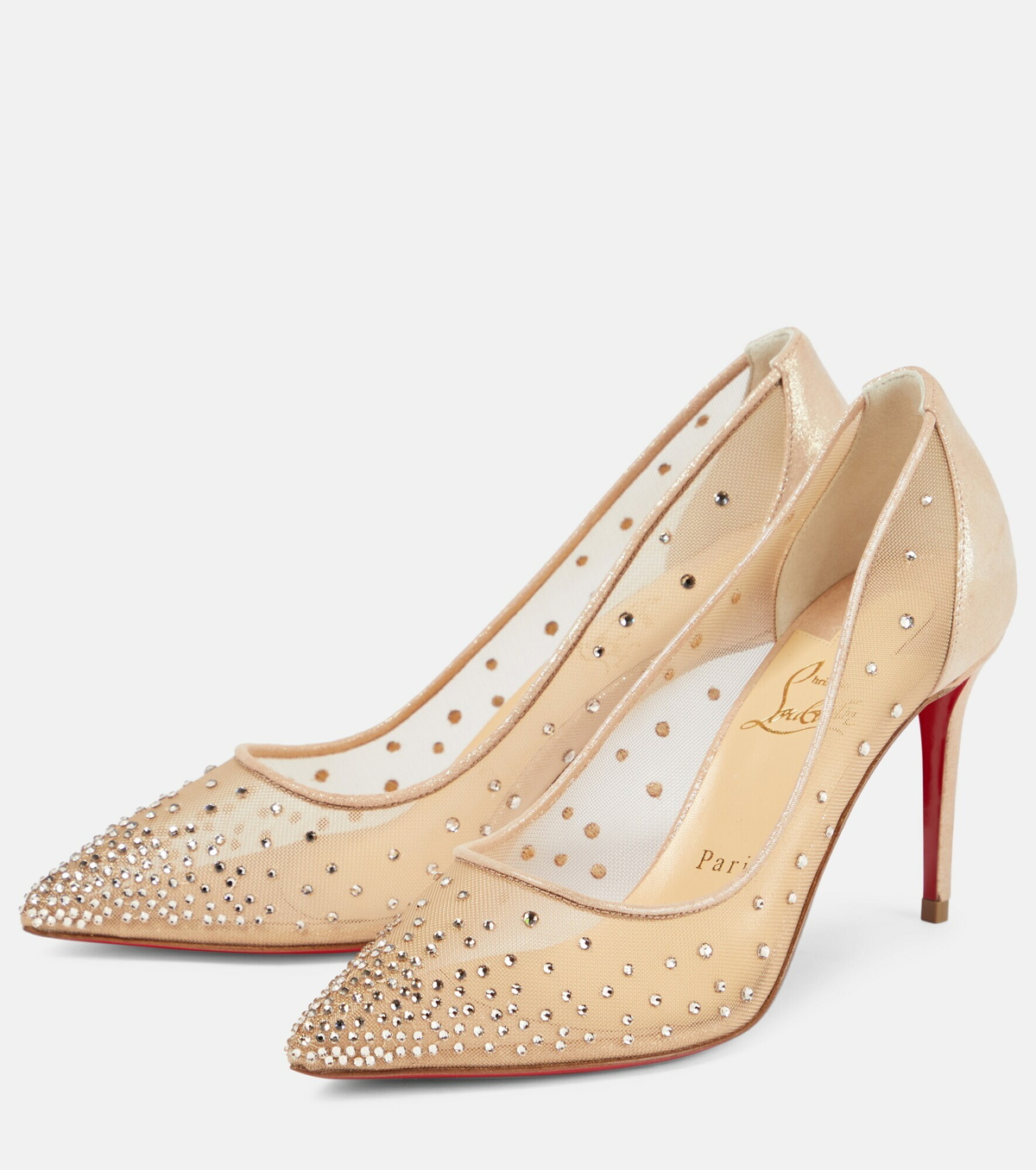 Christian Louboutin Strass Pump Leather Upper Heels for Women for