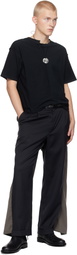 HODAKOVA Black Asymmetric Split T-shirt