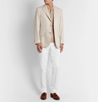 RICHARD JAMES - Slim-Fit Cotton-Twill Suit Trousers - White