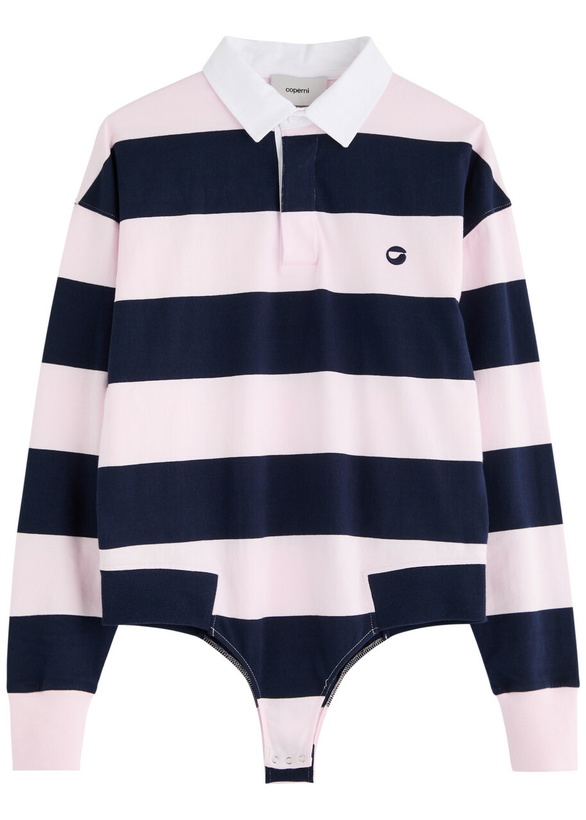Photo: Coperni Striped Cotton Polo Bodysuit Stripe