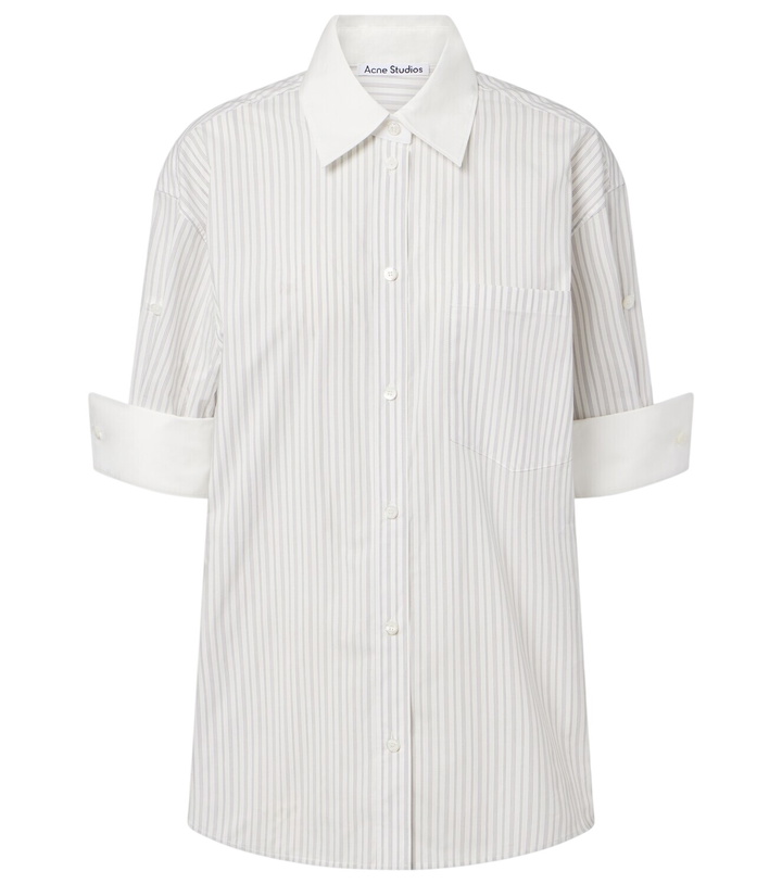 Photo: Acne Studios Striped cotton poplin shirt