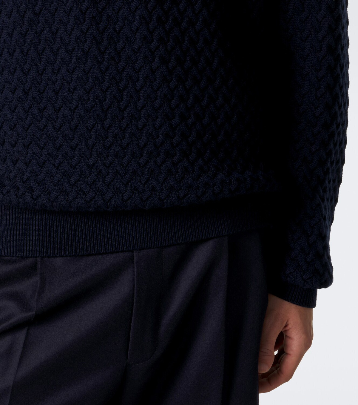 Frescobol Carioca Murilo cable-knit wool polo sweater