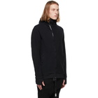 Boris Bidjan Saberi Black Object-Dyed Zip Hoodie