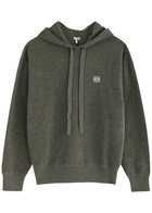 Loewe Logo Hooded Wool Sweatshirt Grey