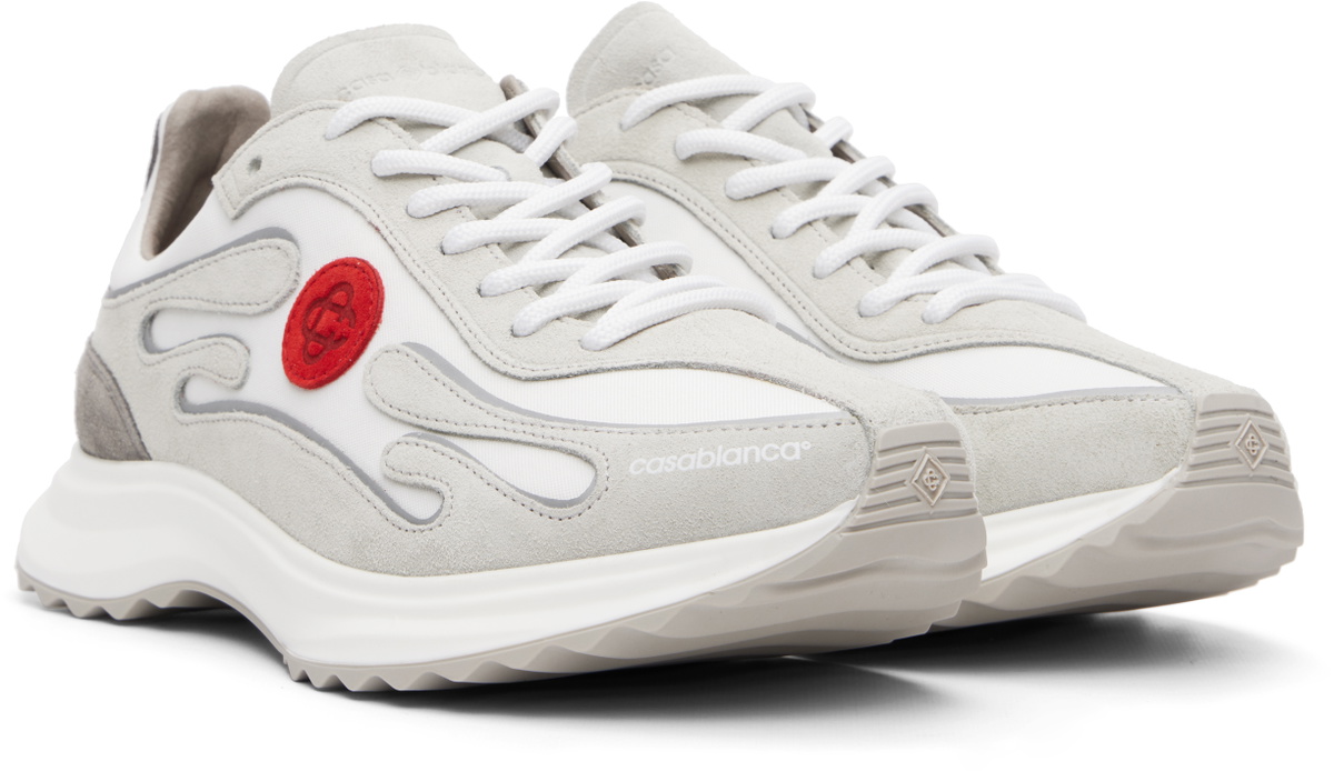 Casablanca Off-White & Gray Stade Sneakers