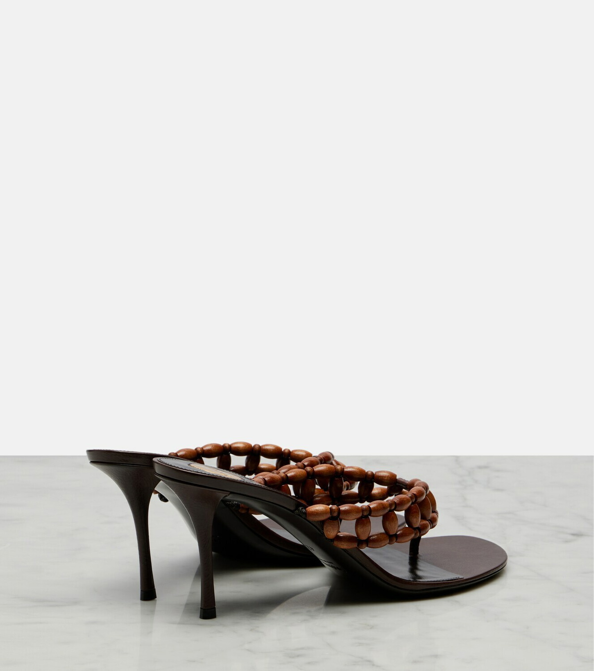 Saint Laurent Zine beaded thong sandals