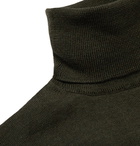 Officine Generale - Slim-Fit Merino Wool Rollneck Sweater - Men - Dark green