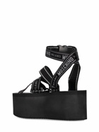 MOSCHINO - 80mm Nylon Platform Wedge Sandals