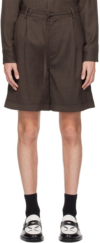 Photo: The World Is Your Oyster Brown Belted Shorts