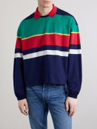 Versace - Logo-Embroidered Striped Cotton-Jersey Sweatshirt - Multi