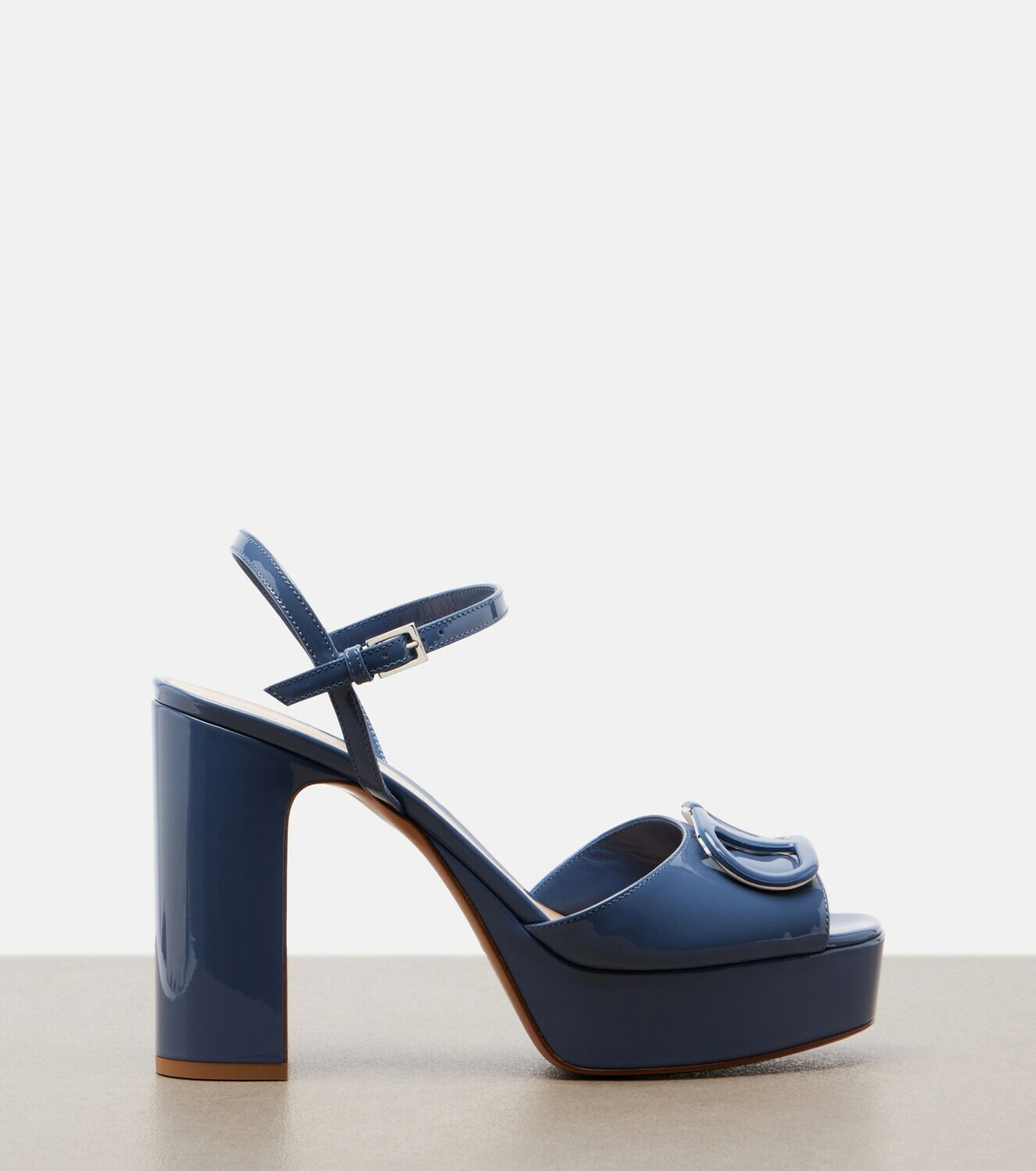 Valentino Garavani VLogo patent leather platform sandals
