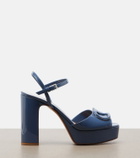 Valentino Garavani VLogo patent leather platform sandals