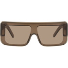 Rick Owens Brown Tower Documenta Sunglasses