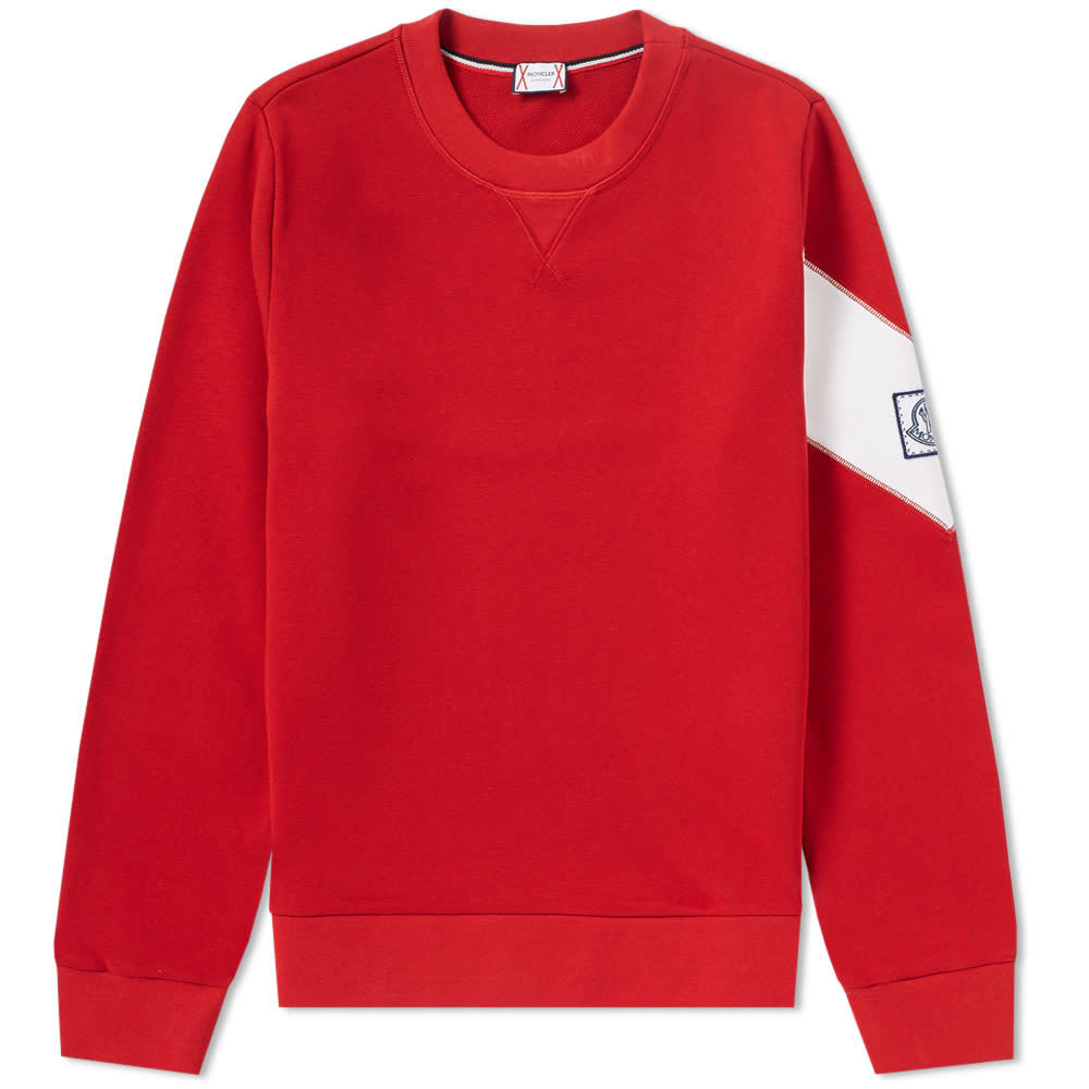 Moncler Gamme Bleu Chevron Crew Sweat Red Moncler