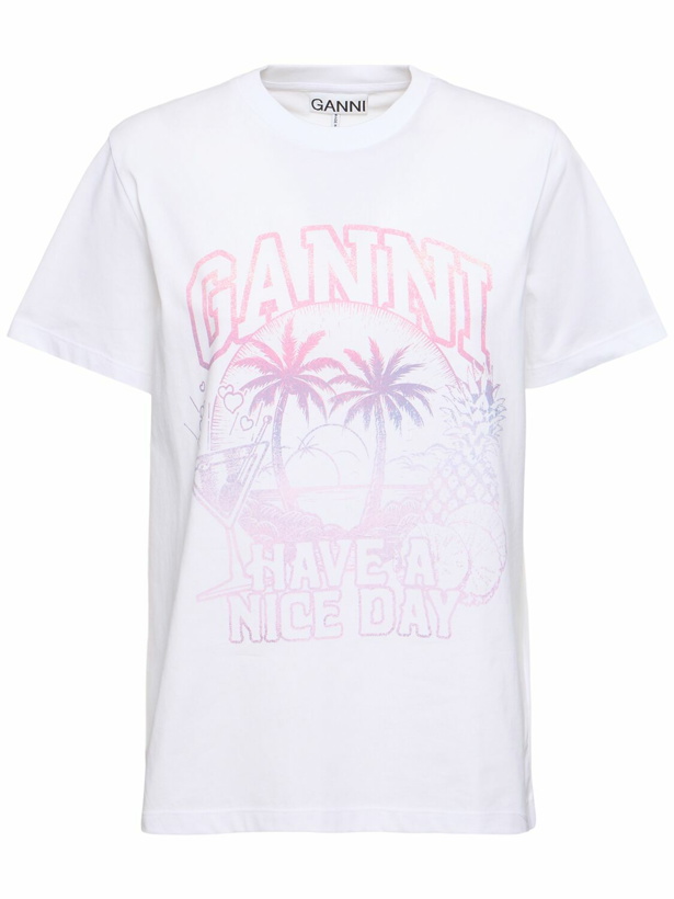 Photo: GANNI Cocktail Relaxed Basic Jersey T-shirt