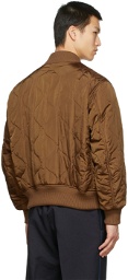 Burberry Brown Quilted Bomber Jacket