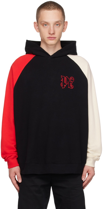 Photo: Palm Angels Black MoneyGram Haas F1 Edition 'Racing' Hoodie