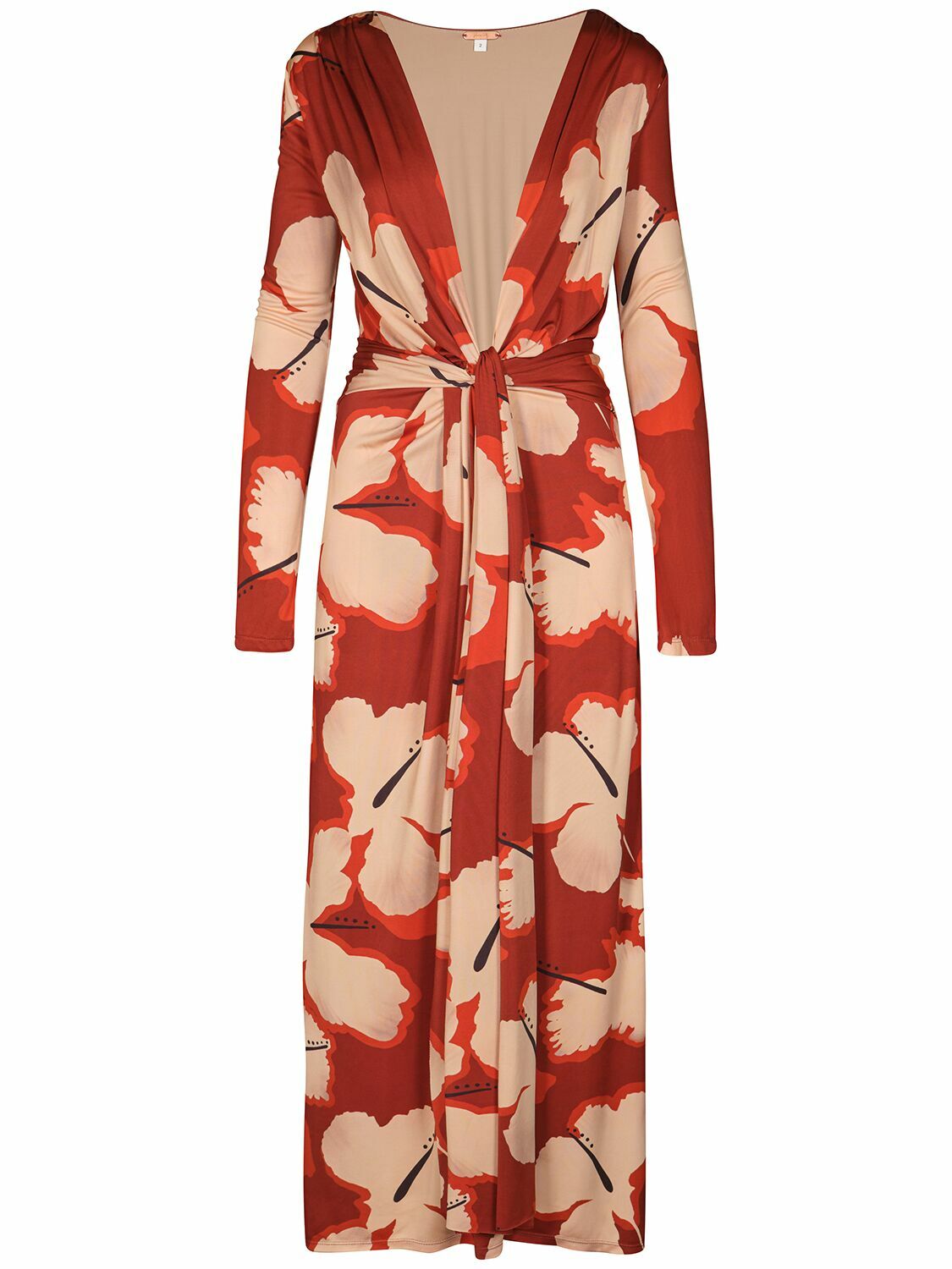 JOHANNA ORTIZ Coral Marino Shiny Jersey Midi Dress Johanna Ortiz