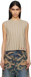 Eckhaus Latta Beige Keyboard Tank Top