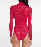 Alaïa Lace turtleneck bodysuit