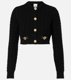 Patou Cable-knit wool and cashmere cardigan