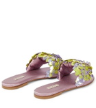 Pucci Sequin-embellished satin slides