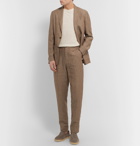 Ermenegildo Zegna - Tapered Linen Suit Trousers - Neutrals