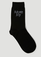 Pack of Three Slogan Socks in Black