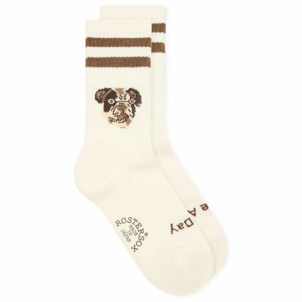 Rostersox Dog Socks in White