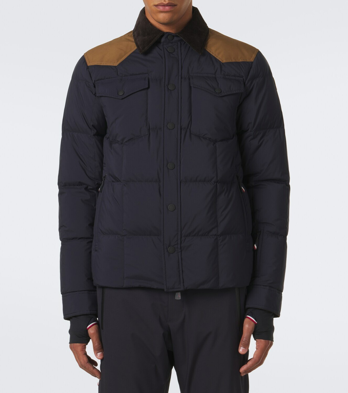 Moncler Grenoble Geltech corduroy-trimmed ski jacket