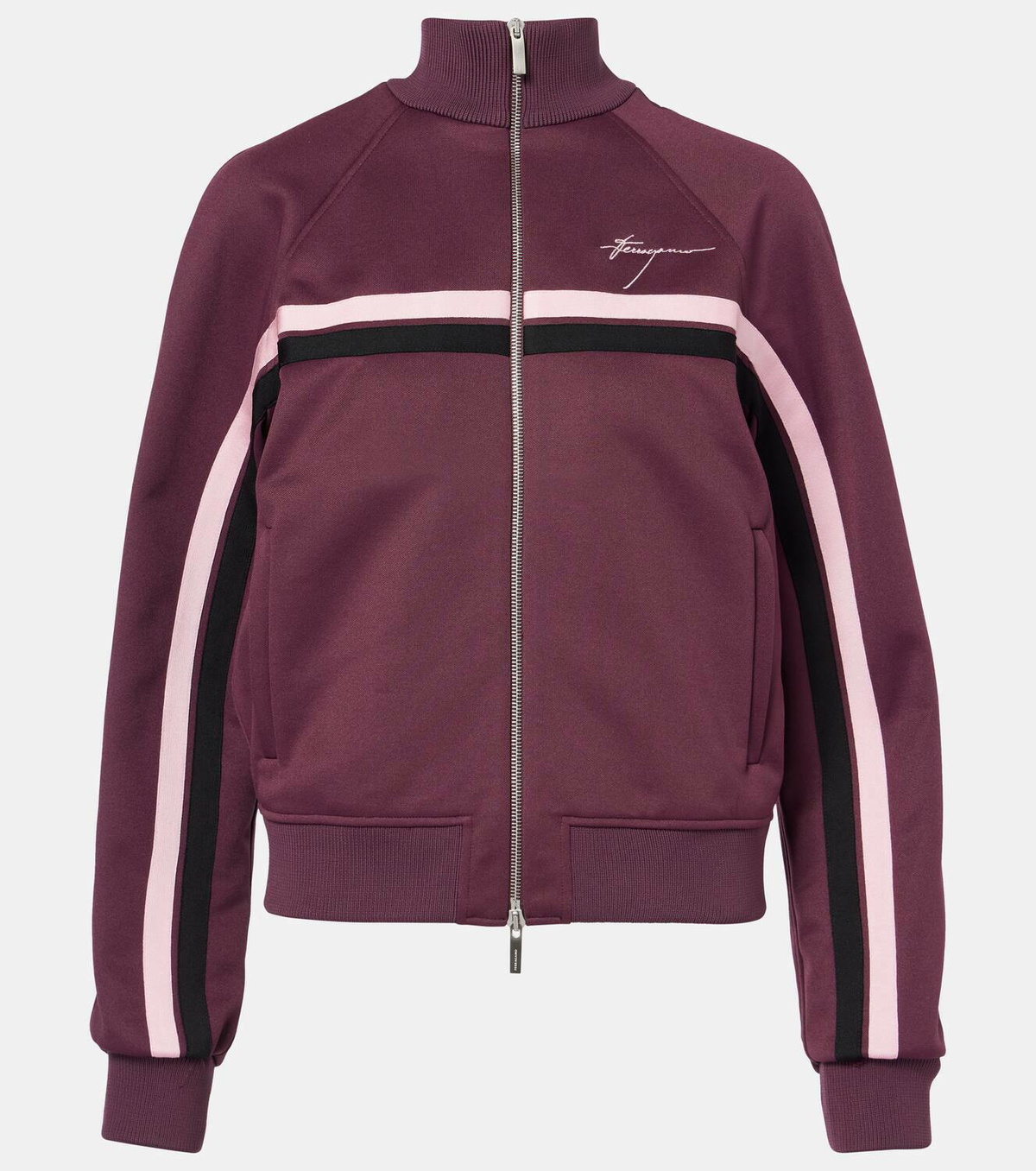 Ferragamo Logo striped jersey track jacket Salvatore Ferragamo