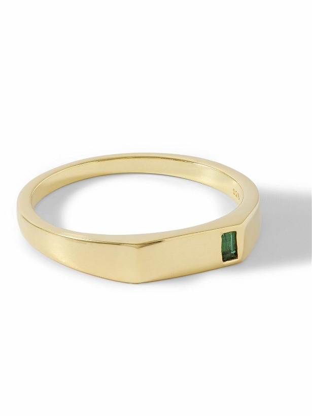 Photo: Miansai - Valor Gold Vermeil Quartz Signet Ring - Gold