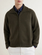 Margaret Howell - Merino Wool Zip-Up Cardigan - Green