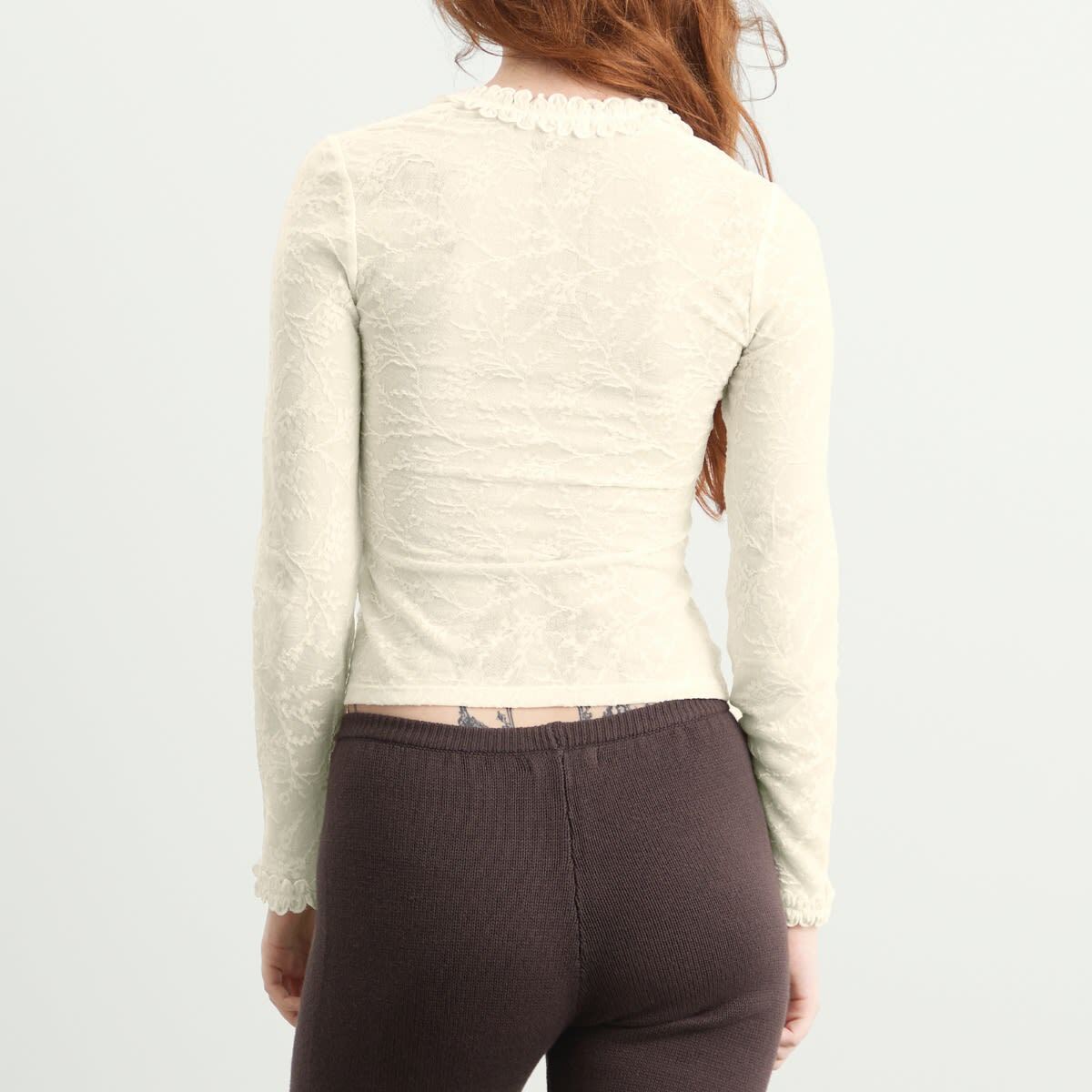 My Mum Made It Women's Lace Poem Top in White