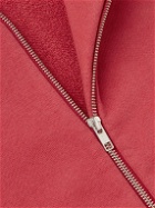 Stockholm Surfboard Club - Jaja Logo-Print Organic Cotton-Jersey Zip-Up Hoodie - Red