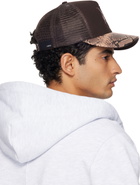 AMIRI Brown MA Snake Trucker Cap