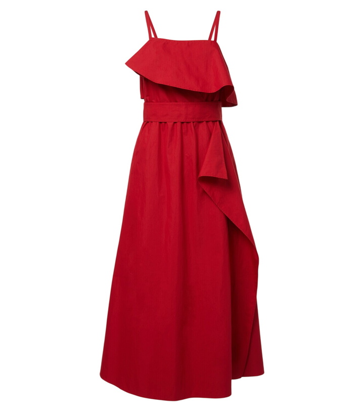 Photo: Proenza Schouler Reign ruffled cotton-blend midi dress