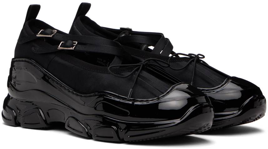 Simone Rocha Black Classic Buckle Tracker Ballerina Pumps Simone Rocha