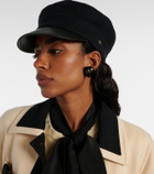 Valentino VLogo wool-blend felt newsboy cap