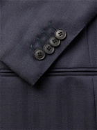 Saman Amel - Herringbone Wool Suit Jacket - Blue