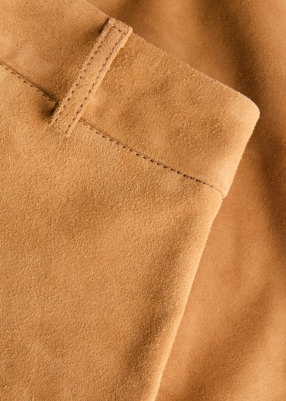 Aexae Suede Mini Skirt Camel