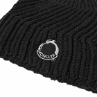 Moncler Men's Dragon Patch Knit Beanie in Black